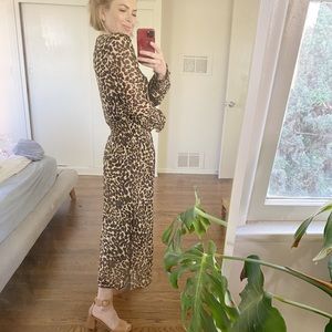ZARA Leopard Print Maxi Dress Size XS
